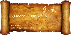 Gyurcsek Adrián névjegykártya